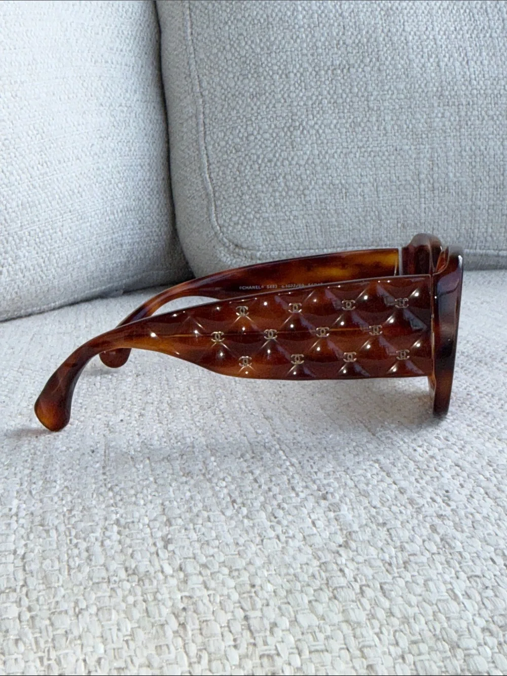 CHANEL Tortoiseshell Square Sunglasses